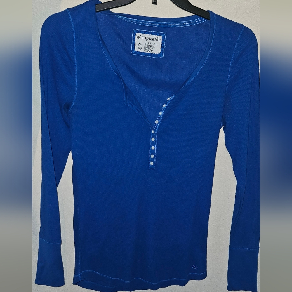 Aeropostale Royal Blue Button Down Shirt